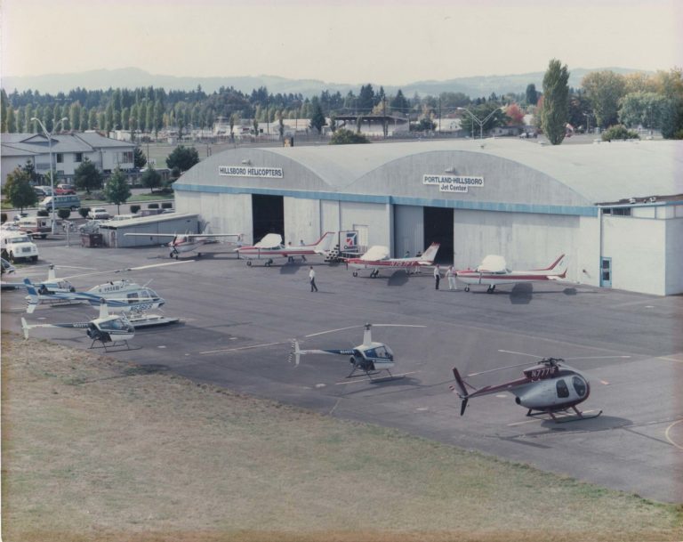 helicopters and planes at portland-hillsboro airport